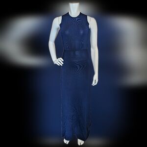 Iris & Ink Size XS Blue Cutout Dress